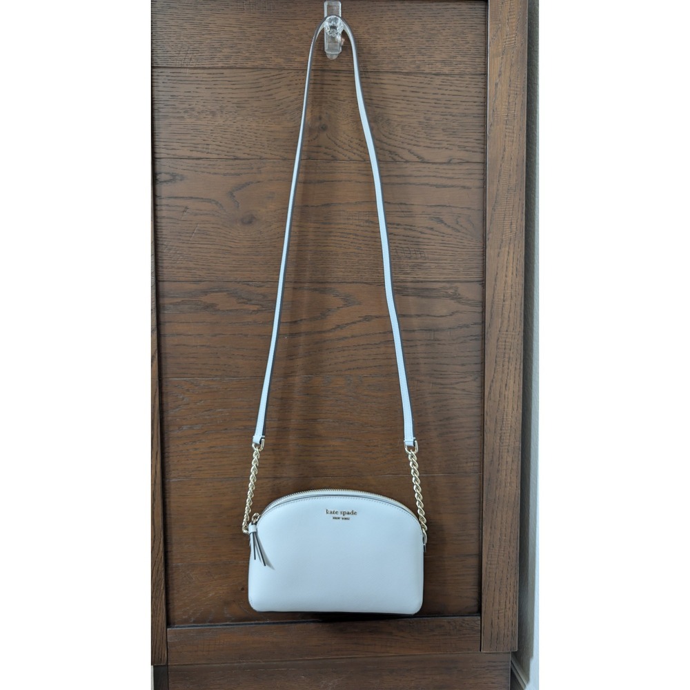 Kate Spade Crossbody in White with Cream/Black Card Holder